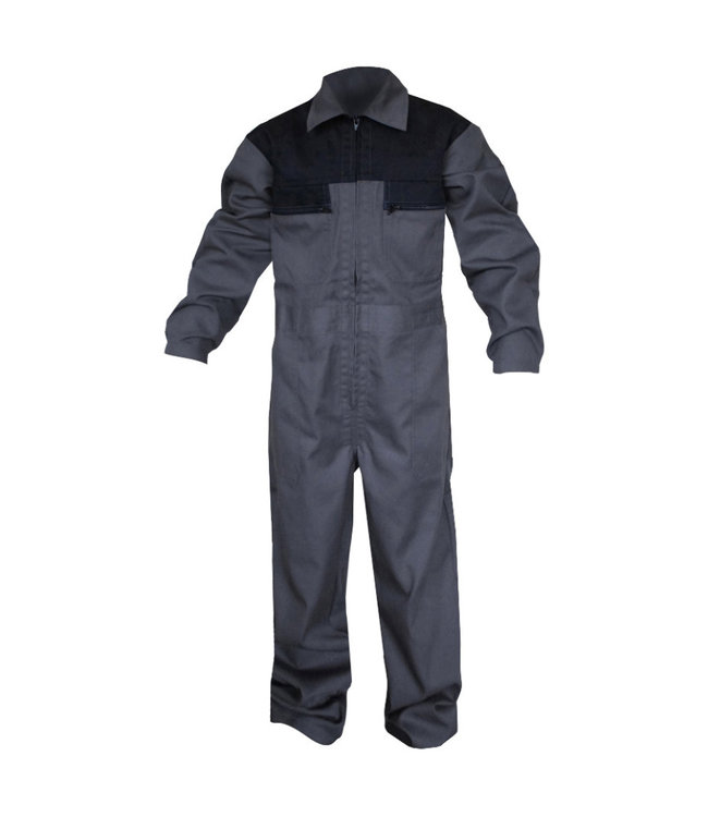 Basicline Sedan Kinderoverall Grijs/Zwart