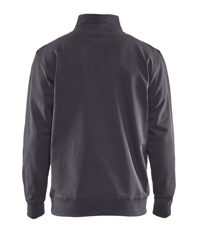 Blaklader 3353 Werksweater Korte Rits Grijs/Zwart