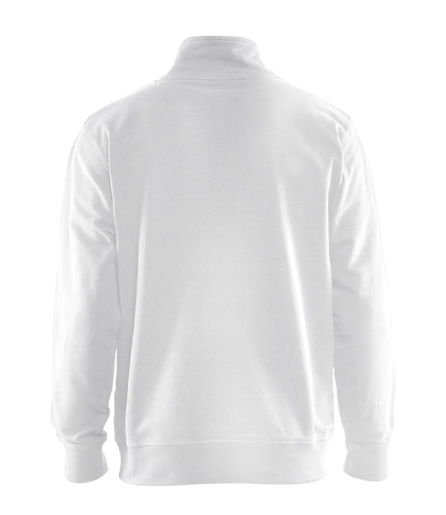Blaklader 3353 Werksweater Korte Rits Wit/Grijs