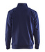 Blaklader 3353 Werksweater Korte Rits Marineblauw/Geel