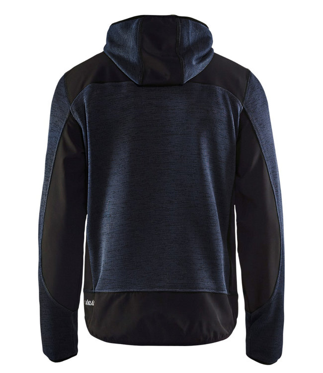 Blaklader 4930 Gebreide Werktrui met Softshell Donkerblauw/Geel