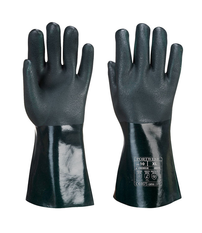 PVC Handschoenen Zwart 35 cm