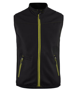 Blaklader Blaklader 3850 Softshell Bodywarmer Zwart/Geel