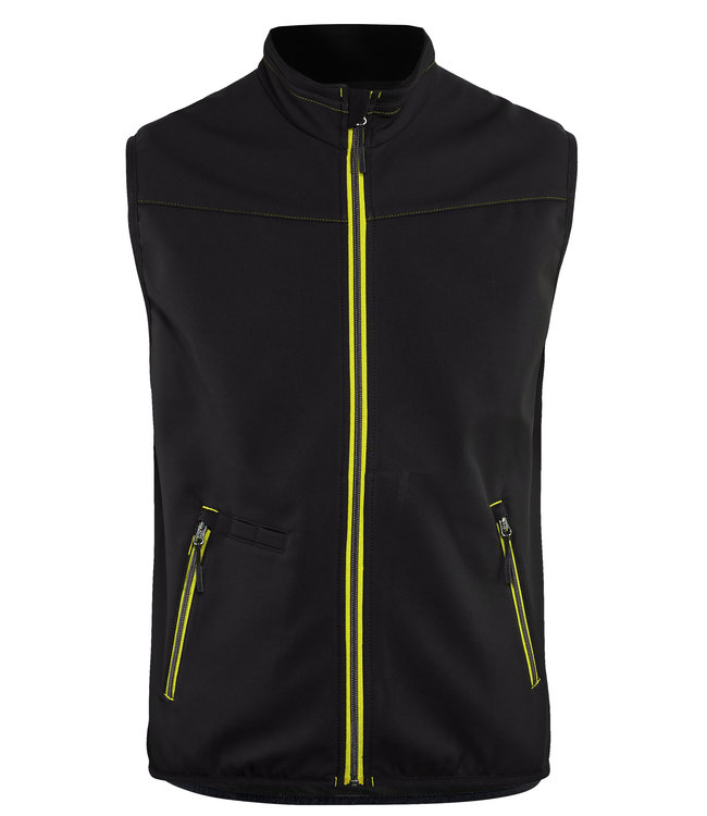 Blaklader 3850 Softshell Bodywarmer Zwart/Geel