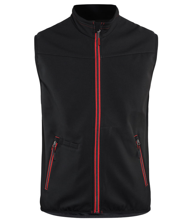 Blaklader 3850 Softshell Bodywarmer Zwart/Rood