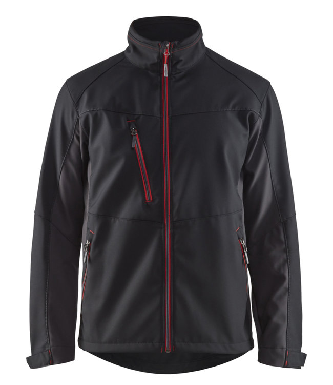 Blaklader 4950 Softshell Werkjas Zwart/Rood