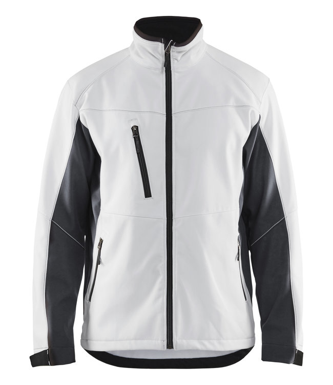 Blaklader 4950 Softshell Werkjas Wit/Donkergrijs