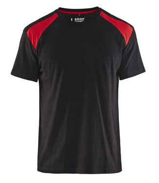 Blaklader Blaklader 3379 T-Shirt Bi-Colour Zwart/Rood