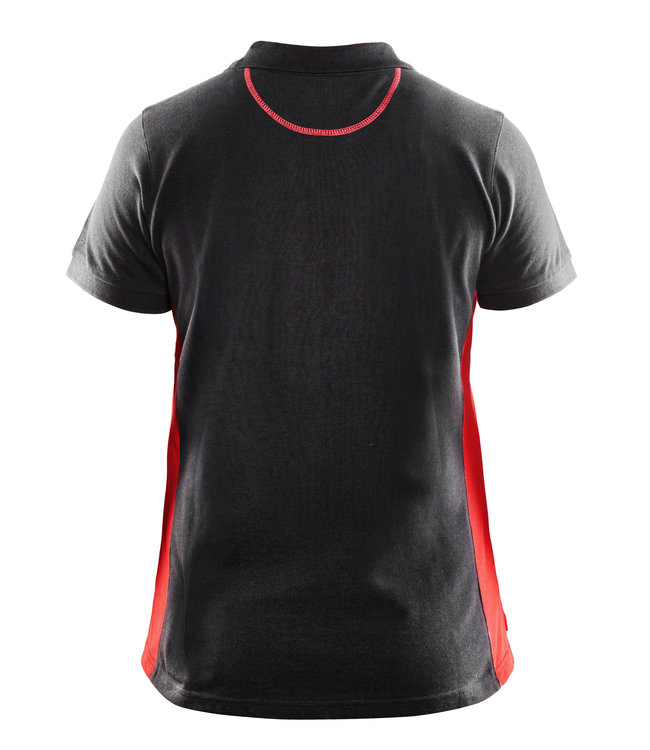 Blaklader 3390 Dames Polo Zwart/Rood