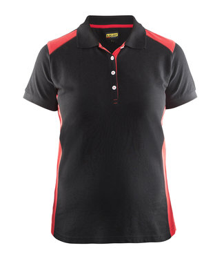 Blaklader Blaklader 3390 Dames Polo Zwart/Rood