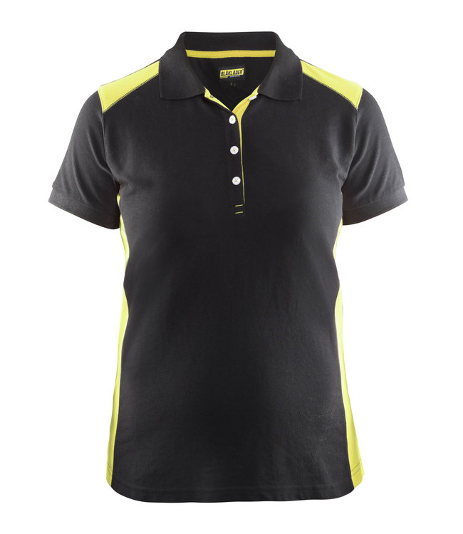 Blaklader 3390 Dames Polo Zwart/Geel