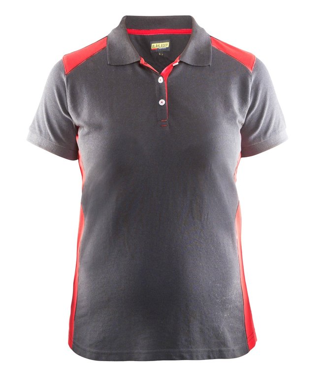 Blaklader 3390 Dames Polo Grijs/Rood