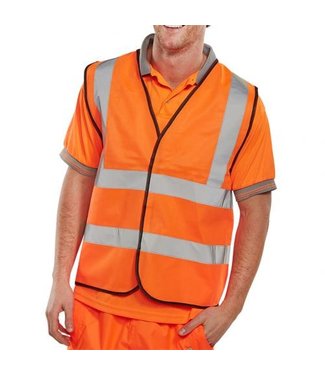 B-SEEN Hi-Vis Veiligheidsvest Fluo Oranje