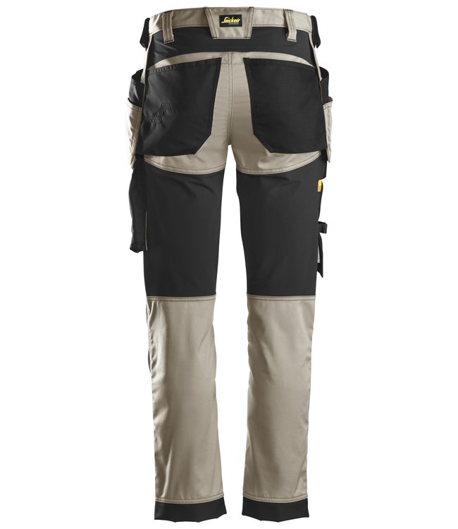 Snickers 6241 Stretch Werkbroek AllroundWork Khaki/Zwart