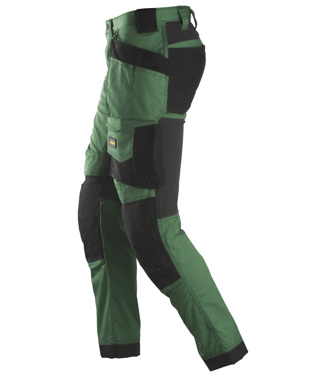 Snickers 6241 Stretch Werkbroek AllroundWork Groen/Zwart