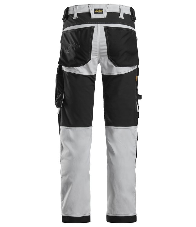 Snickers 6341 Werkbroek Stretch AllroundWork Wit/Zwart