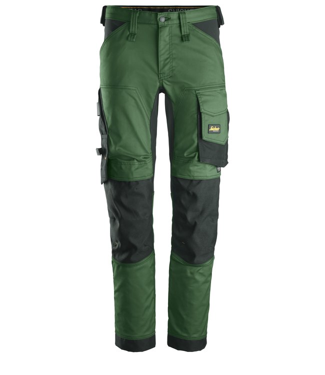 Snickers 6341 Werkbroek Stretch AllroundWork Groen/Zwart