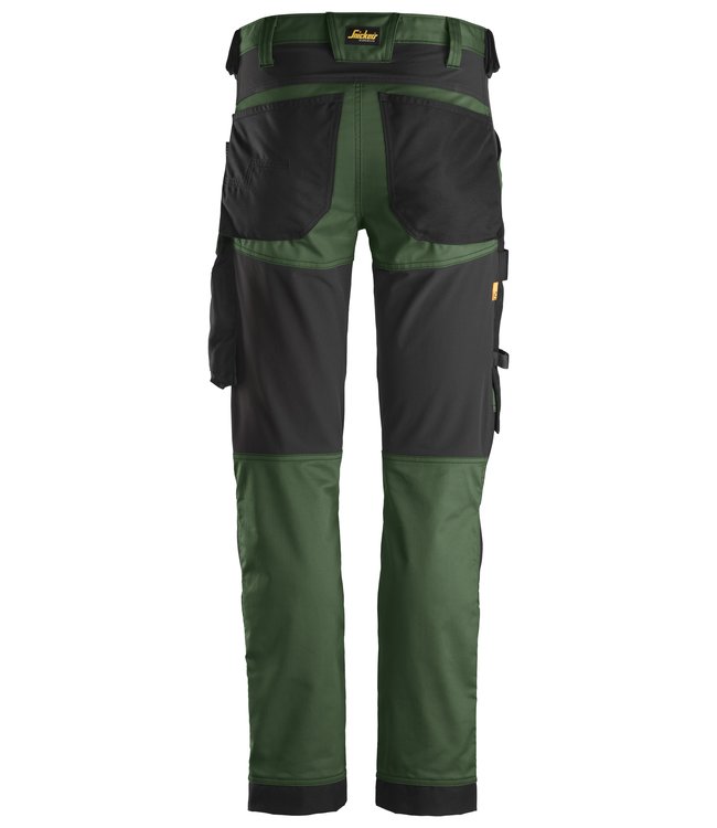 Snickers 6341 Werkbroek Stretch AllroundWork Groen/Zwart