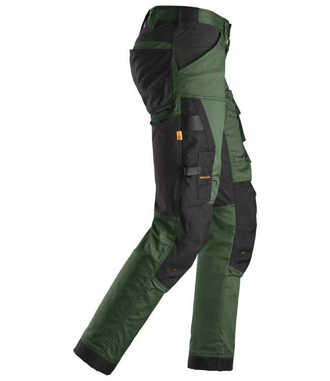 Snickers 6341 Werkbroek Stretch AllroundWork Groen/Zwart