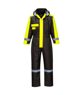 Portwest S585 Winteroverall Zwart/Geel