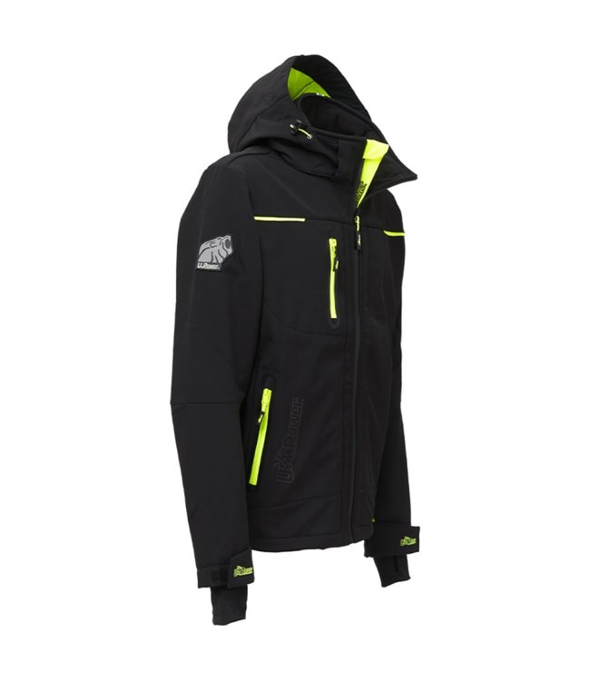 U-Power Space FU Softshell Werkjas Zwart Carbon