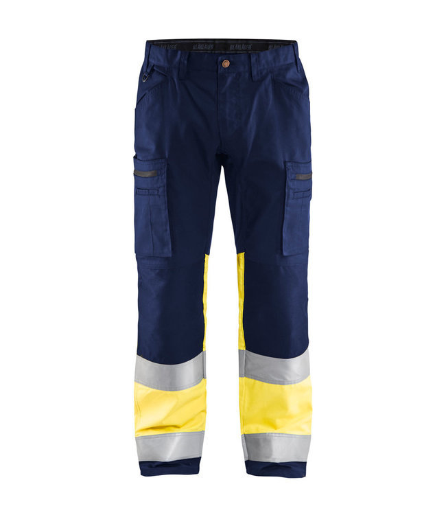 Blaklader 1551 Werkbroek Donkerblauw/Geel