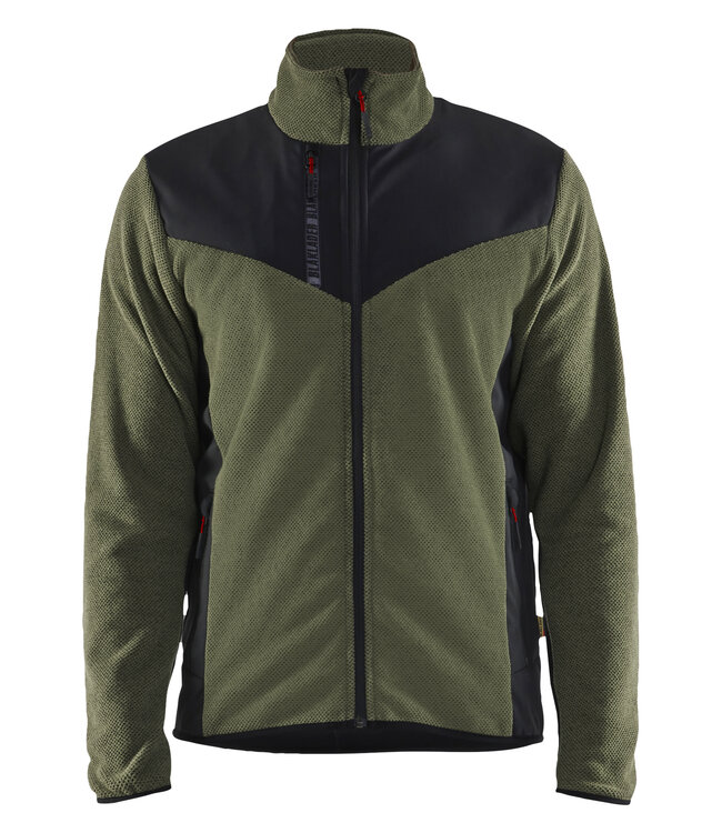 Blaklader 5942 Gebreid Vest met Softshell Groen/Zwart