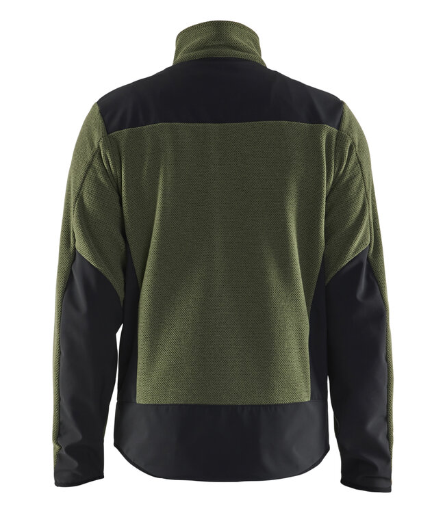 Blaklader 5942 Gebreid Vest met Softshell Groen/Zwart