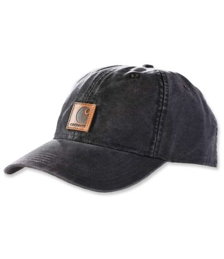 Carhartt Canvas Odessa Cap met Carhartt-Label Zwart