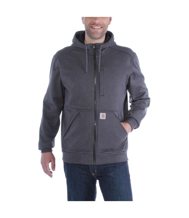 Carhartt Wind Fighter Fleece Werktrui met Capuchon Relaxed Fit Carbon Heather