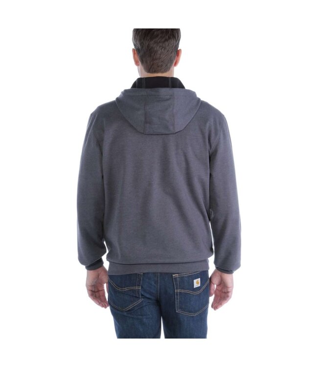 Carhartt Wind Fighter Fleece Werktrui met Capuchon Relaxed Fit Carbon Heather