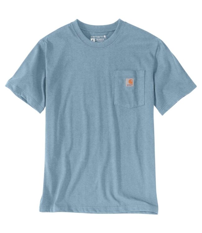 Carhartt K87 Pocket T-Shirt Relaxed Fit Alpine Blue Heather