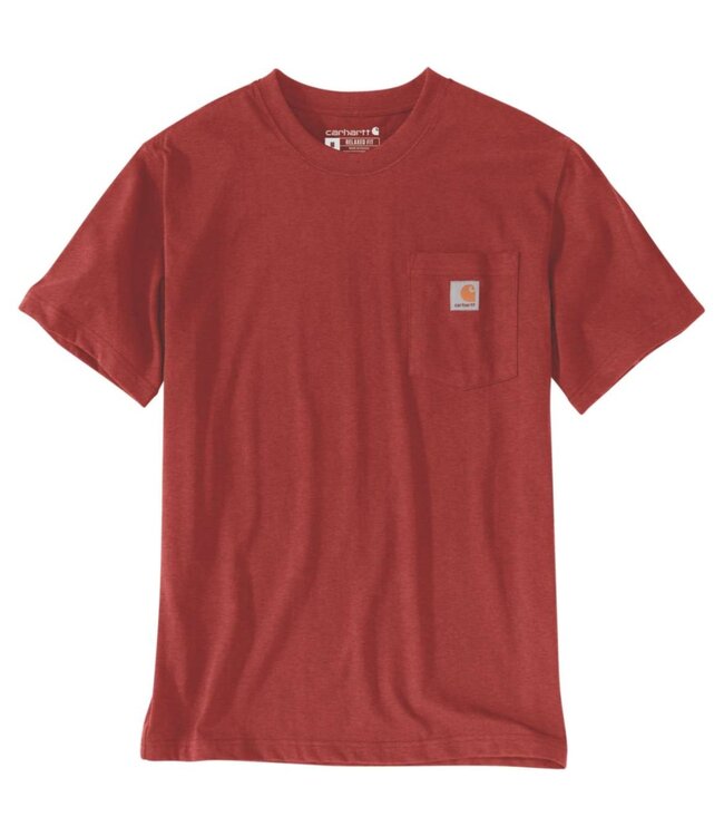 Carhartt K87 Pocket T-Shirt Relaxed Fit Chili Pepper Heather