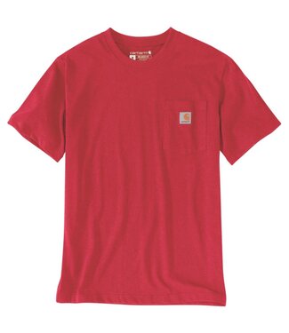 Carhartt Carhartt K87 Pocket T-Shirt Relaxed Fit Fire Red Heather