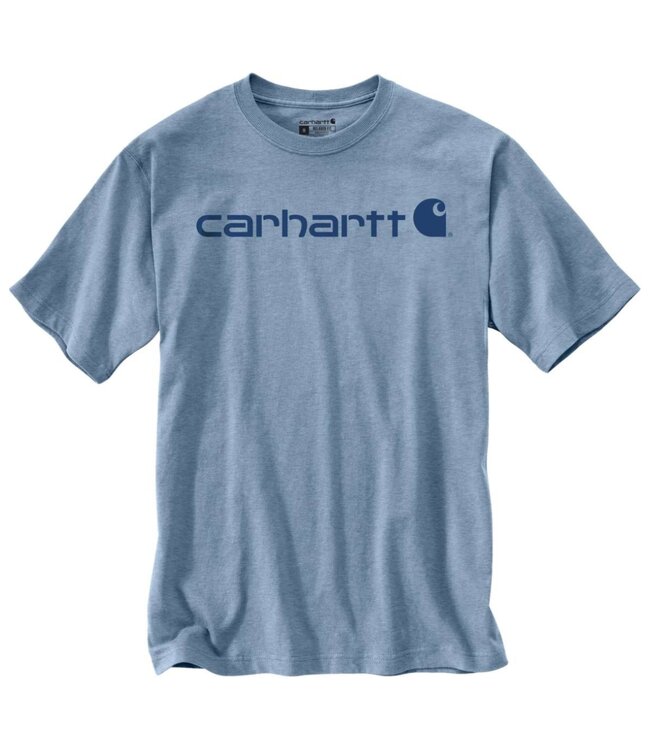 Carhartt Core Logo T-Shirt Relaxed Fit Alpine Blue Heather