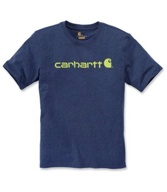 Carhartt Carhartt Core Logo T-Shirt Relaxed Fit Dark Cobalt Blue Heather