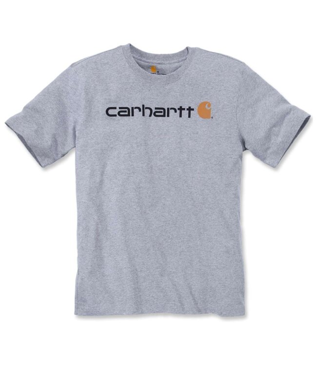 Carhartt Core Logo T-Shirt Relaxed Fit Heather Grey