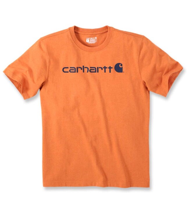 Carhartt Core Logo T-Shirt Relaxed Fit Marmalade Heather