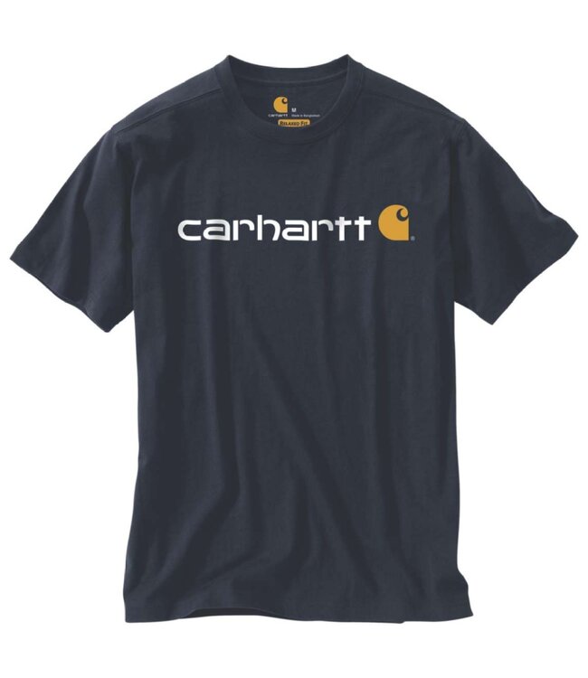 Carhartt Core Logo T-Shirt Relaxed Fit Navy