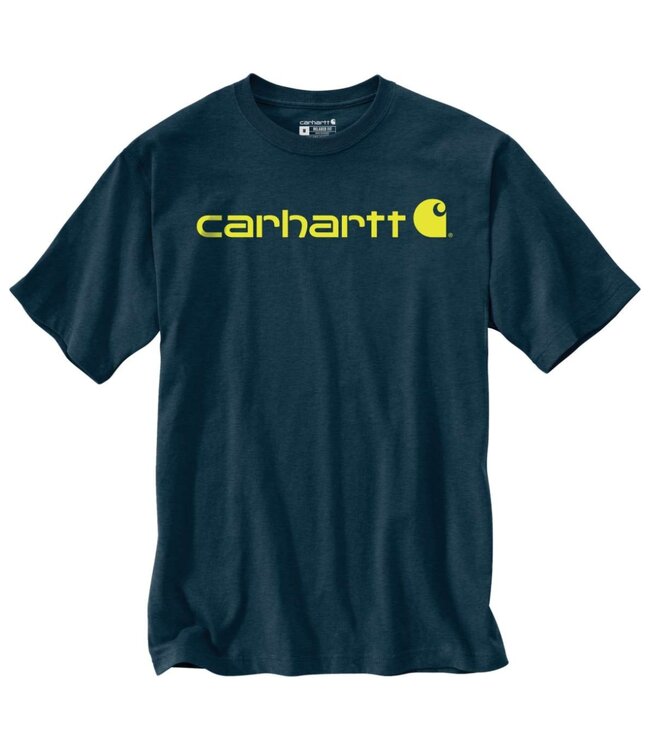 Carhartt Core Logo T-Shirt Relaxed Fit Night Blue Heather