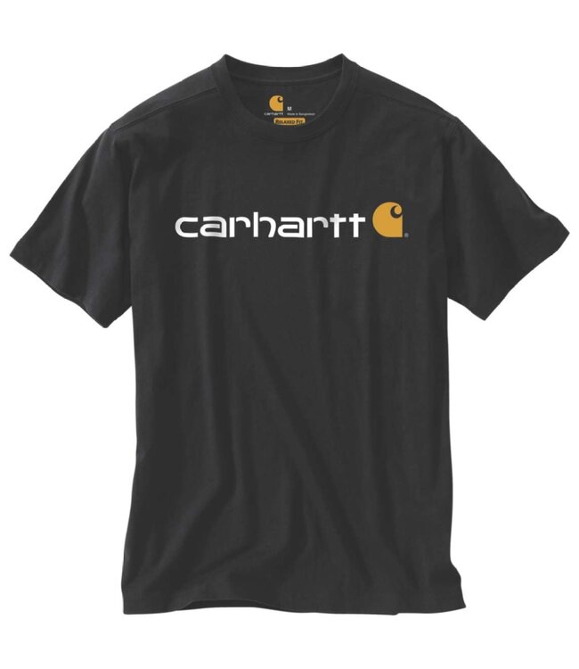 Carhartt Core Logo T-Shirt Relaxed Fit Zwart