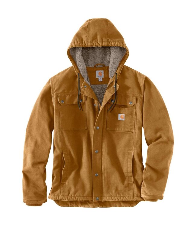 Carhartt Bartlett Werkjas Gevoerd met Capuchon Katoen Carhartt Brown