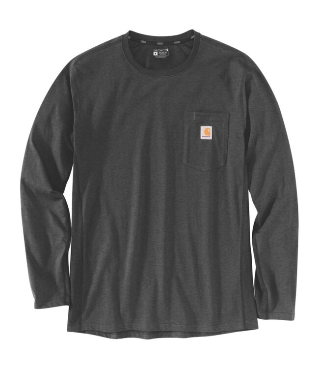 Carhartt Force Pocket T-Shirt Lange Mouw Relaxed Fit Carbon Heather