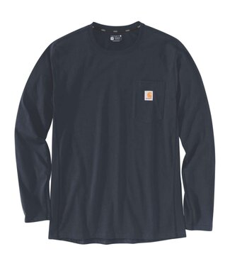 Carhartt Carhartt Force Pocket T-Shirt Lange Mouw Relaxed Fit Navy