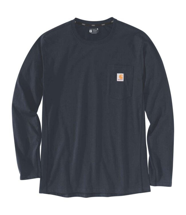 Carhartt Force Pocket T-Shirt Lange Mouw Relaxed Fit Navy