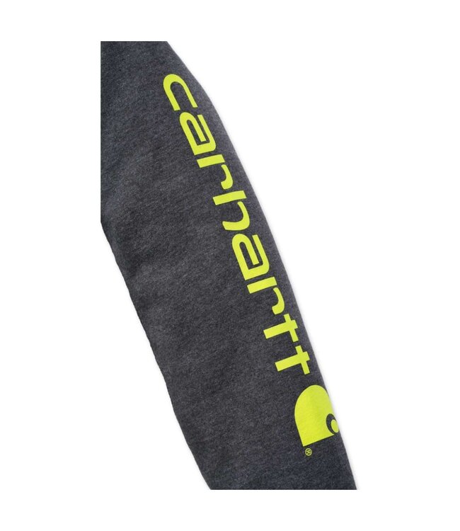 Carhartt Sweater met Capuchon Logo Loose Fit Carbon Heather
