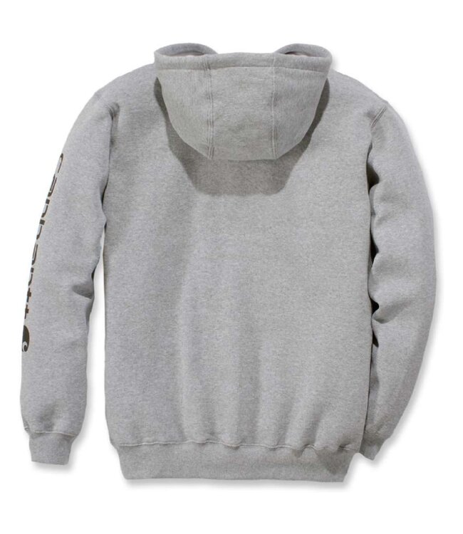 Carhartt Sweater met Capuchon Logo Loose Fit Heather Grey/Zwart