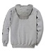 Carhartt Sweater met Capuchon Logo Loose Fit Heather Grey/Zwart