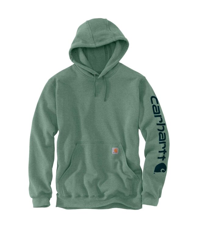 Carhartt Sweater met Capuchon Logo Loose Fit Jade Heather