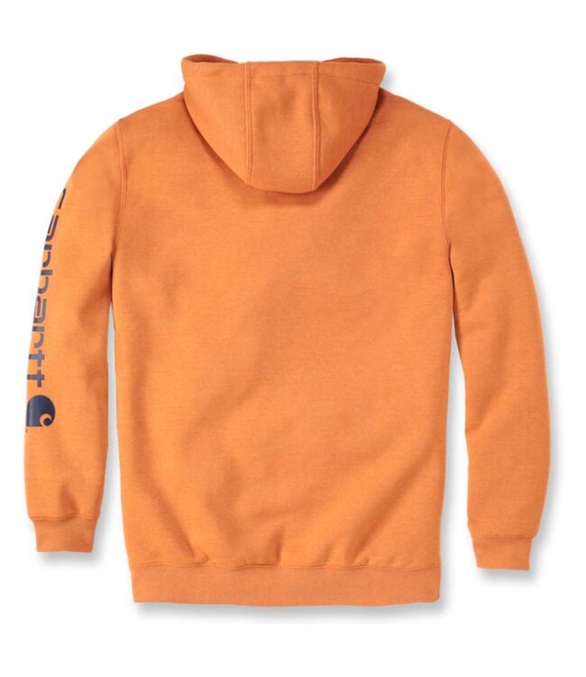 Carhartt Sweater met Capuchon Logo Loose Fit Marmalade Heather